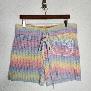 Hello Kitty x Forever 21 Pastel Rainbow Knit Shorts Women's Plus Size 3X
